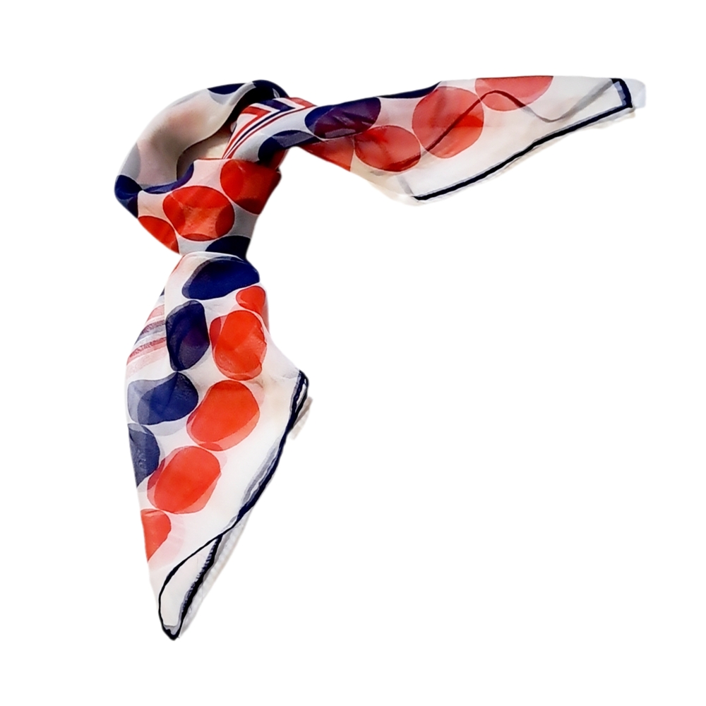 🌲10/$20. Polka Dot Sheer carf - Red, White, and Blue - Picture 4 of 6